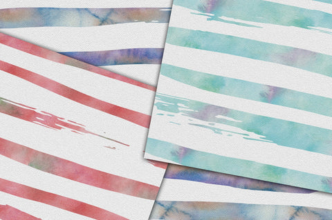 Watercolor Stripes Digital Paper Designs SVG Old Market 