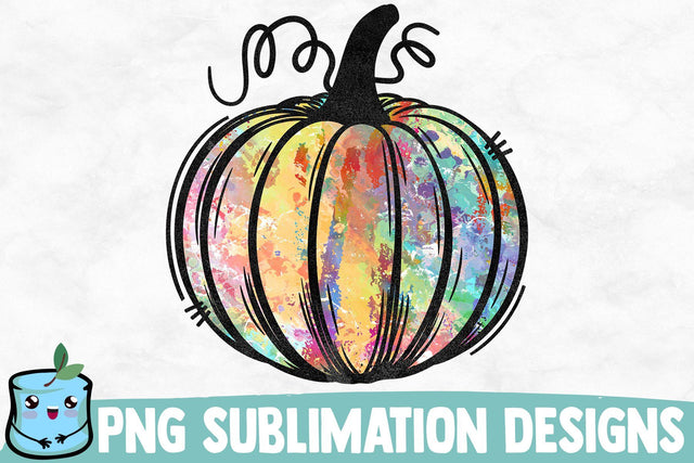 Watercolor Sublimation Pumpkin Sublimation MintyMarshmallows 