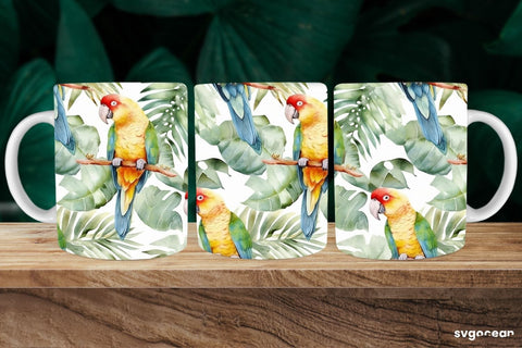 Watercolor Summer Mug Wrap | 11 oz | Sublimation SVG SvgOcean 