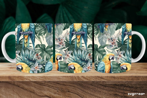 Watercolor Summer Mug Wrap | 11 oz | Sublimation SVG SvgOcean 