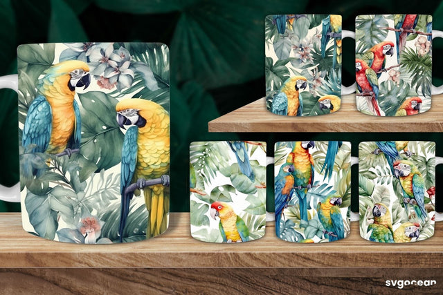 Watercolor Summer Mug Wrap | 11 oz | Sublimation SVG SvgOcean 