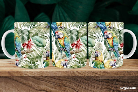 Watercolor Summer Mug Wrap | 11 oz | Sublimation SVG SvgOcean 