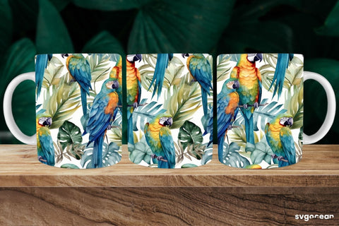 Watercolor Summer Mug Wrap | 11 oz | Sublimation SVG SvgOcean 