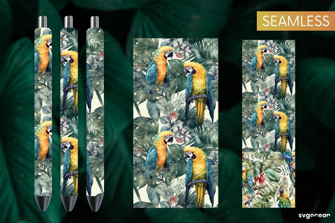 Watercolor Summer Pen Wraps | Sublimation Bundle SVG SvgOcean 