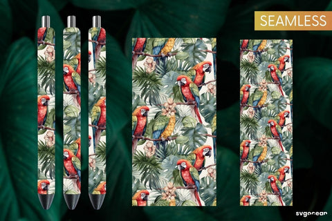 Watercolor Summer Pen Wraps | Sublimation Bundle SVG SvgOcean 