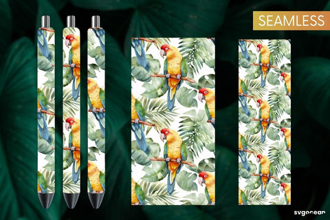 Watercolor Summer Pen Wraps | Sublimation Bundle SVG SvgOcean 