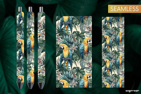 Watercolor Summer Pen Wraps | Sublimation Bundle SVG SvgOcean 