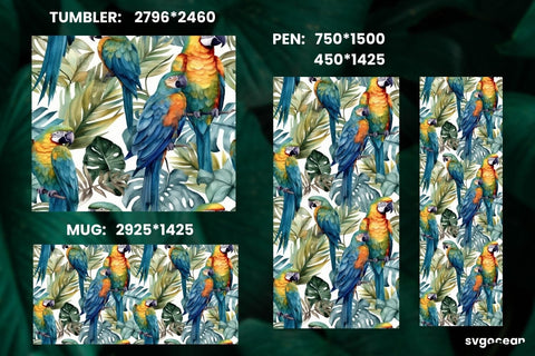 Watercolor Summer Sublimation | Tumbler Wrap | Mug | Pen SVG SvgOcean 