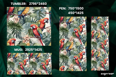 Watercolor Summer Sublimation | Tumbler Wrap | Mug | Pen SVG SvgOcean 