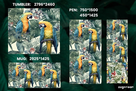 Watercolor Summer Sublimation | Tumbler Wrap | Mug | Pen SVG SvgOcean 