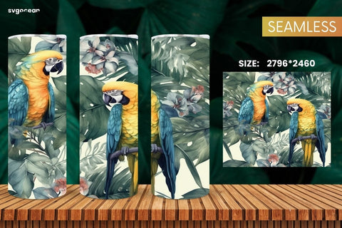 Watercolor Summer Tumbler Wrap | Skinny 20 oz | Sublimation SVG SvgOcean 