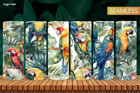 Watercolor Summer Tumbler Wrap | Skinny 20 oz | Sublimation SVG SvgOcean 