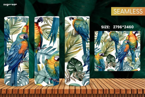 Watercolor Summer Tumbler Wrap | Skinny 20 oz | Sublimation SVG SvgOcean 