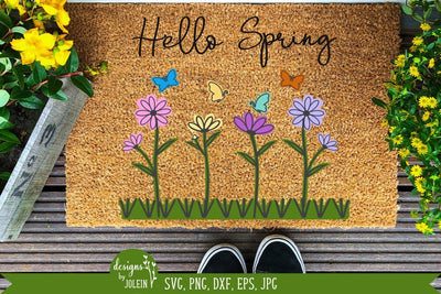 Watercolor SVG, Hello Spring SVG Designs by Jolein 