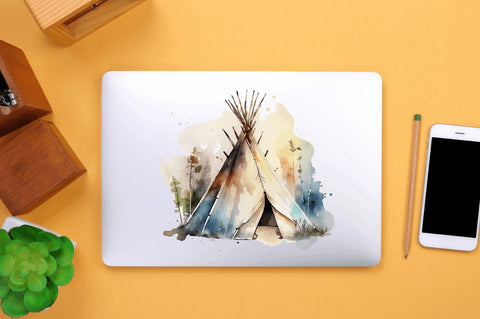 Watercolor Teepee Clipart Bundle Sublimation Regulrcrative 