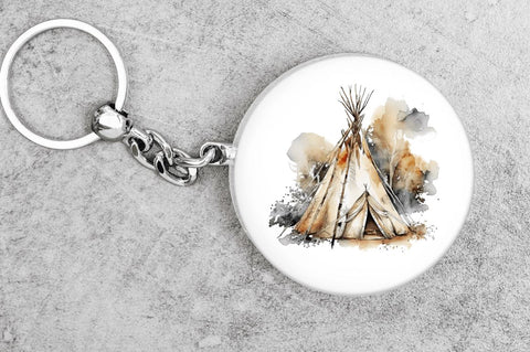 Watercolor Teepee Clipart Bundle Sublimation Regulrcrative 