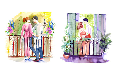 Watercolor The Bride and Groom Sublimation Bundle Sublimation Regulrcrative 