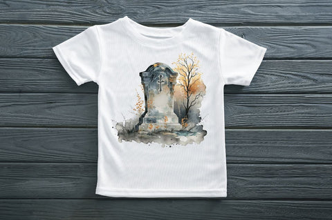 Watercolor Tombstone Clipart Bundle Sublimation Regulrcrative 