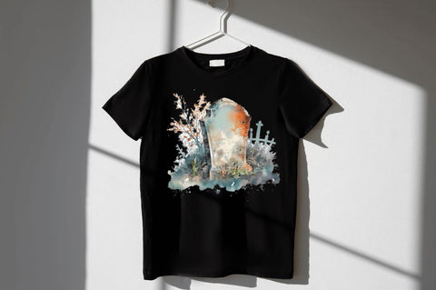 Watercolor Tombstone Clipart Bundle Sublimation Regulrcrative 