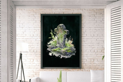 Watercolor Tombstone Clipart Bundle Sublimation Regulrcrative 