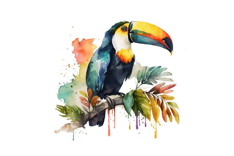 Watercolor Toucans Clipart Bundle Sublimation Regulrcrative 