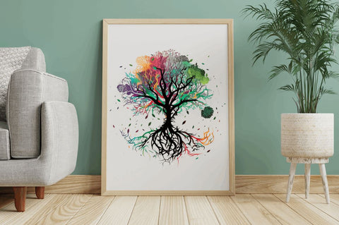 Watercolor Tree of Life Clipart Bundle Sublimation Regulrcrative 