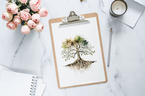 Watercolor Tree Roots Clipart Bundle Sublimation Regulrcrative 