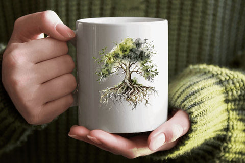 Watercolor Tree Roots Clipart Bundle Sublimation Regulrcrative 