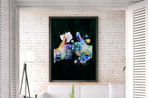 Watercolor Two Thumbs Up Clipart Bundle Sublimation Regulrcrative 