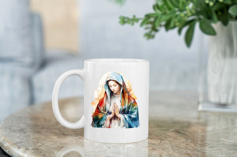 Watercolor Virgin Mary Clipart Bundle Sublimation Regulrcrative 