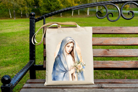 Watercolor Virgin Mary Clipart Bundle Sublimation Regulrcrative 