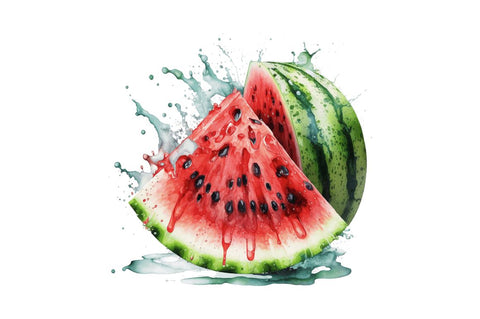 Watercolor Watermelon Clipart Bundle Sublimation Regulrcrative 