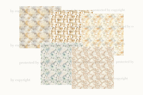 Watercolor Wedding Digital Paper | Ivory Pattern Digital Pattern GlamArtZhanna 