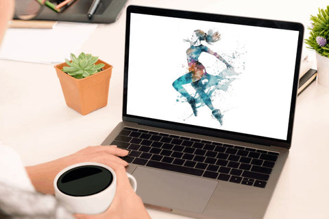 Watercolor Woman Figure Skating Clipart Bundle Sublimation Regulrcrative 