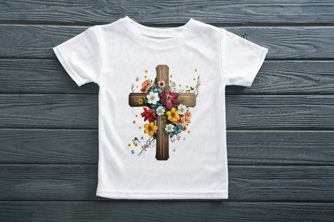 Watercolor Wooden Christian Cross Clipart Bundle Sublimation Regulrcrative 