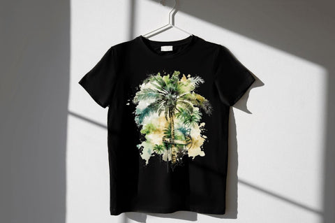 Watercolor Zipper image Palm Tree Clipart Bundle Sublimation Regulrcrative 