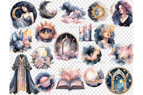 Watercolor Zodiac Clipart | Astrology PNG SVG GlamArtZhanna 