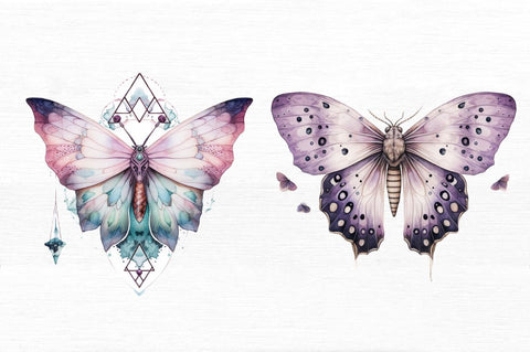 Watercolour Mystical Moth clipart Sublimation Regulrcrative 