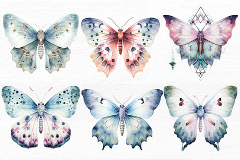 Watercolour Mystical Moth clipart Sublimation Regulrcrative 