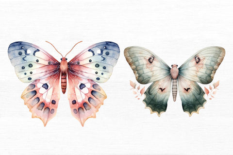 Watercolour Mystical Moth clipart Sublimation Regulrcrative 