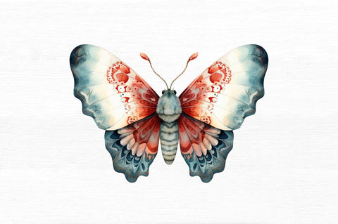 Watercolour Mystical Moth clipart Sublimation Regulrcrative 