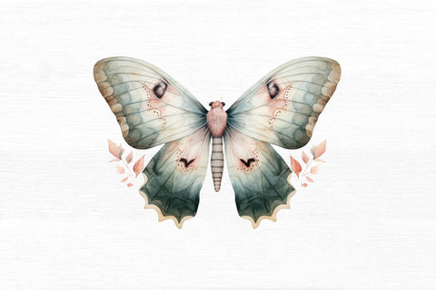 Watercolour Mystical Moth clipart Sublimation Regulrcrative 