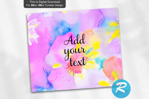 Watercolour purple 20 oz / 30 oz Tumbler PNG Sublimation Regulrcrative 