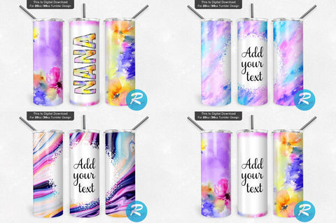 Watercolour Tumbler Bundle Sublimation Regulrcrative 