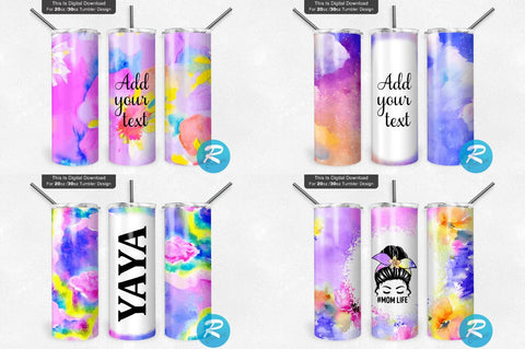 Watercolour Tumbler Bundle Sublimation Regulrcrative 