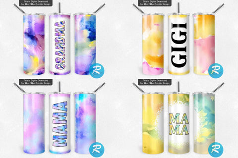 Watercolour Tumbler Bundle Sublimation Regulrcrative 