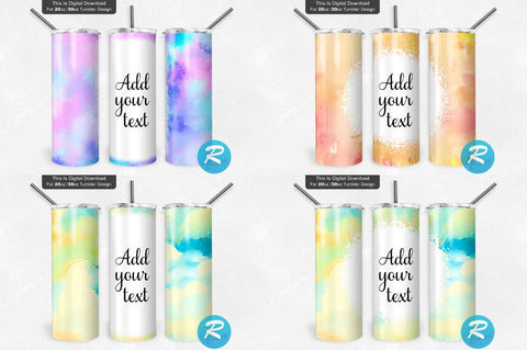 Watercolour Tumbler Bundle Sublimation Regulrcrative 