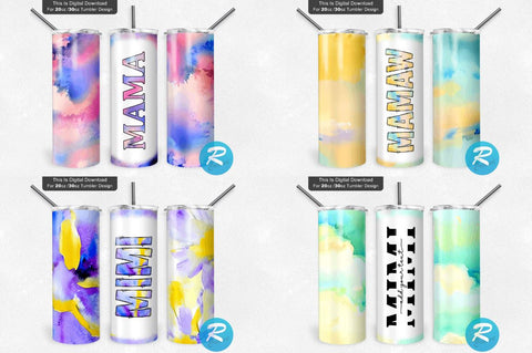 Watercolour Tumbler Bundle Sublimation Regulrcrative 