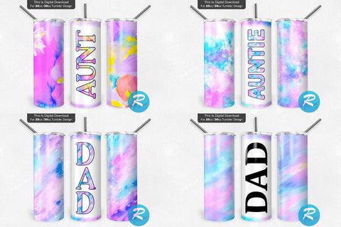 Watercolour Tumbler Bundle Sublimation Regulrcrative 