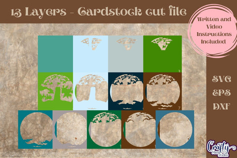 Waterfall Svg Shadow Box, 3D Layered Hiking Adventure File SVG Crafty Mama Studios 